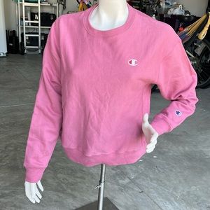 NWT Women's Champion Reverse Weave Boyfriend Crew Terracotta Pink
